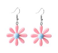 VALICLUD Orecchini Daisy in Resina Color Pastello con Fiore e Pendente per Donna Accessori Moda Quotidiana e Party Design Confortevole e Delicato