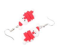 VALICLUD Orecchini Natalizi da Donna a Forma di Pupazzo di Neve 3D in Argilla Creativa Gioielli dei Cartoni Animati alla Moda per Uso Quotidiano e Regali Festivi