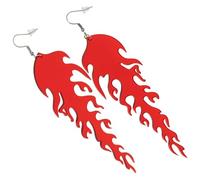 VALICLUD Orecchini Pendenti Forma Di Fiamma Per Donna Realizzati in Acrilico Design Accattivante Gioielli Per Orecchie Unici e Duraturi