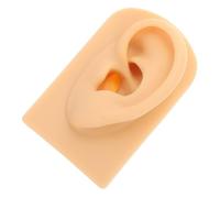 VALICLUD Orecchio in Silicone per Pratica Piercing Orecchio Artificiale con Canale Realistico per Insegnamento e Dimostrazione in e Gioielleria Colore Carne Sinistro