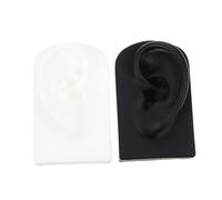 VALICLUD Orecchio Umano Finto in Silicone, Set Orecchio Artificiale Per Piercing, Supporto Espositivo Doppio Per Formazione e Pratica Professionale