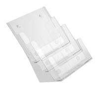 VALICLUD Organizzatore da Scrivania in Acrilico a Tre Livelli per Ufficio Porta Brochure e Vaschette per Documenti Trasparente per Workspace e Desktop