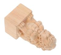 VALICLUD Ornamento del Leone in Legno Massello Coppia Cani Fu Foo Terminali Decorativi per Pali Mobili Interni Casa Ufficio Stile Romano 7,5X4 CM