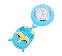 VALICLUD Orologio da Infermiere in Silicone Estensibile Movimento al Quarzo di Precisione e Design Gufo, per Ambiente Medico Ospedaliero Colore Blu