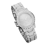 VALICLUD Orologio Da Polso Da Donna Raffinato in Metallo Resistente Cinturino a Maglie, Quadrante Cristalli, Design Analogico Luminoso, Adatto Per Uso Quotidiano e Regali