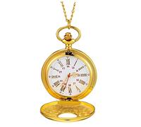 VALICLUD Orologio Da Tasca Doppio Mini Astuccio Ciclo Continuo Borsa Catene Automatico Catena Del Portafoglio Pro Avvolgitore Display Titolare Orologio Tascabile Retrò Cassa: Lega