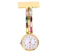 VALICLUD Orologio Da Tasca Per Infermieri Cristalli, Appeso Da Torace in Lega Color Oro, Resistente e Portatile, Per Studenti e Personale Sanitario in Servizio