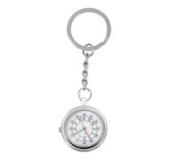 VALICLUD Orologio da Tasca Portachiavi per Infermiere Argento Quadrante in Vetro e Cassa in Lega, Pratico e Delicato, per Lavoro in Ospedale