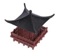VALICLUD Padiglione Cinese in Plastica Miniatura per Bonsai e Decorazioni da Tavolo, Ornamento Artigianale Fatti a Mano per Giardino e Interni, Statua Paesaggio Annata Design Tradizionale