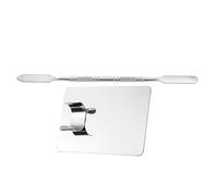 VALICLUD Palette Miscelazione Trucco in Acciaio Resistente Professionale Con Spatola Per Fondotinta Art Piastra Facile Da Pulire Per Pigmenti e Gloss