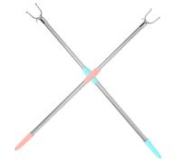 VALICLUD Palo Per Stendere i Panni in Acciaio Inossidabile 2 Pezzi, Asta Per Stendibiancheria Regolabile e Telescopica, Accessorio Per Asciugatura Abiti Casa e Balcone