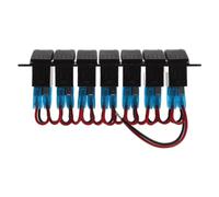 VALICLUD Pannello Interruttori a Bilanciere 7 Gang con LED Nero | Impianti Auto e Marini, Design Multiposizione, e Antipolvere, Istruzioni Cablaggio e Accessori