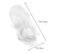 VALICLUD Parrucca Bianca Costume Da Parrucca Di Halloween Di Grasso Sintetico Parrucche Da Festa Per Adulti Costumi Di Halloween Bianco Vi Filo Ad Alta Temperatura