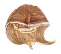 VALICLUD Parrucca Bob Bionda Sintetica Corto Dritto con Parte Centrale Cap Design Traspirante Gradiente Giallo-oro per Donna Costume Halloween e Uso Quotidiano