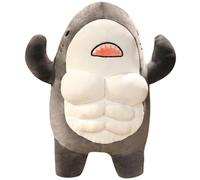 VALICLUD Peluche Squalo Morbido Giocattolo Gigante Morbido Forma Squalo Muscoloso per Decorazione Divano Lavabile per Camera e Ufficio