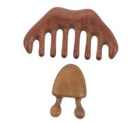 VALICLUD pettine da massaggio in legno pettine di massaggio del cuoio capelluto piastra per il naso Strumenti per massaggio facciali districante per spazzole per Di legno Caffè