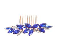 VALICLUD Pettine e per Matrimonio per Acconciature Facile Indossare in Cristalli Blu Lega Elegante Natale di Chioma Sposa Feste