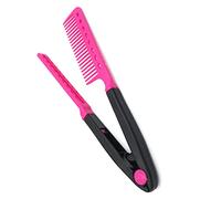 VALICLUD Pettine Forma di V per Capelli Pettine Lisciante Strumento per Styling per Parrucchiere Barbiere Capelli Portatile Rosso