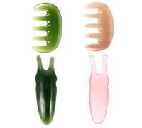 VALICLUD Pettine Massaggiante Per Capelluto Pettine Forma y Per Raschiatura Tavola Guasha Portatile Strumento Per Facciale e Corpo