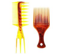 VALICLUD Pettine per Chioma 2 Pezzi Liscio e Largo per Districare Chioma Lunghi e Spessi Strumento Multifunzione per Parrucchieri e Barbiere