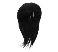 VALICLUD Pezzo Di Parrucca Falso Accessori Per Posticci Impostore Toppers Topper Per Frangia Scoppi Cioroni Clip Copricapo Filo Ad Alta Temperatura Nero