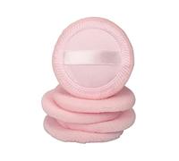 VALICLUD Piumini Da Cipria Rotondi in Cotone Set Da 5 Pezzi Rosa Applicatore Fondotinta in Polvere Libera Delicato Per Uso Professionale, Domestico e Da Viaggio