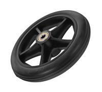 VALICLUD Pneumatico Di Ricambio Per Sedia a Rotelle Anteriore 8 Pollici Gomma Nera Adattatore, Sostituzione Rapida, Guida Stabile Su Vari Terreni, Accessorio Per Uso Domestico e Ospedaliero