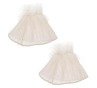 VALICLUD Polsini Decorativi a Strati in Per Unghie Maniche Finte Bianche Per Feste e Servizi Accessorio Te Per Donne Polsini Elastici Per Presentazioni Eleganti