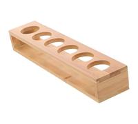 VALICLUD Porta Bicchieri da Shot Organizer per Bicchieri da Whiskey Fori Piccoli in Legno Beige Supporto Raffinato e Funzionale per Feste e Cucina