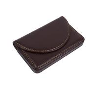 VALICLUD Porta Biglietti Da Visita in Pu Energia Caffè Con Chiusura Magnetica Organizer Business Elegante e Portacarte Uomo Donna Compatto e Portatile Per Scrivania e Viaggi