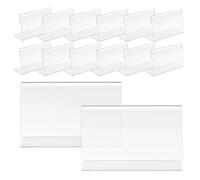 VALICLUD Porta-Etichetta da Tavolo Trasparente 9X6 CM in Acrilico Supporto per Cartelli Buffet e Numeri Tavolo Set da 30 Pezzi Stabile per Ristoranti Matrimoni e Fiere