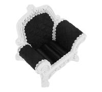 VALICLUD Porta Gioielli Mini a Forma di Divano per Anelli e Orecchini | Resina e Tessuto, Nero Elegante, da Appoggio per Toletta e Banco, Facile da Posare e Prendere