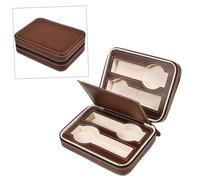 VALICLUD Porta Orologi Portatile Con Cerniera Scatola Per Orologi Organizzatore Di Viaggio Imbottita Marrone Protezione e Stile Per La Tua Collezione