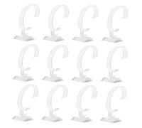 VALICLUD Porta Orologi Trasparente a Forma di C in Plastica Supporto per Orologi da Banco Set da 12 Pezzi da Tavolo per Esposizione e Conservazione Uomo e Donna