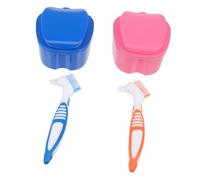VALICLUD Porta Protesi Dentaria in Plastica e Custodia per Protesi Dentarie e Accessori per Pulizia Contenitore per Dentiere e Apparecchi di Contenzione