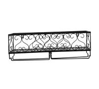 VALICLUD Portabottiglie da Parete per Vino in Metallo Resistente, Supporto per Bottiglie e Calici Sospesi, Uso Domestico e Spazi Ristretti