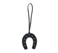 VALICLUD Portachiavi a forma di U in pelle PU a forma di ferro di cavallo portachiavi creativo borsa ornamenti da appendere, Nero