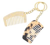 VALICLUD Portachiavi a Pettine Mini 2 Pezzi, Pettine Tascabile a Denti Larghi Per Chioma Bagnati, Aceto Di Cellulosa, Compatto 5,3x3,1 Cm, Accessorio Da Viaggio Per Donna, Districante e Pratico