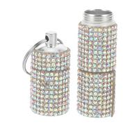 VALICLUD Portachiavi Portapillole Piccolo con Scomparti in Metallo Decorato con Organizer Pillole Portatile per Viaggio Contenitore per Medicine e Vitamine Accessorio Elegante e Compatto