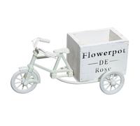 VALICLUD Portafiori a Forma di Bicicletta in Legno e Plastica Secchiello Porta-Piante Rustico per Decorazioni da Tavolo Contenitore Multiuso per Fiori e Penne per Arredamento Casa e