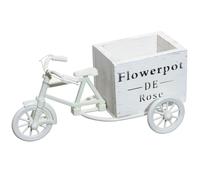 VALICLUD Portafiori per Bicicletta da Tavolo in Legno e Plastica, Secchiello per Fiori Decorativo per Interni, Complemento D’arredo Stabile per Soggiorno, Balcone e Matrimonio