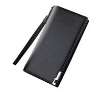 VALICLUD Portafoglio Con Cerniera Da Uomo Capacità Multifunzionale Pochette Per Uomo Nero Porta Carte D'identità