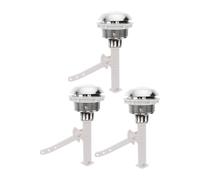 VALICLUD Pulsanti per Scarico Wc 3 Pezzi, Accessori di Ricambio per Serbatoio Dell’acqua a Testa Tonda, Compatibili per Casa, Hotel e Locali Pubblici, Trattamento Galvanico