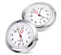 VALICLUD Quadrante per Orologio da Tasca per Infermieri 2pezzi in Vetro Argento, Design Conciso e Generoso, Facile da Trasportare per Fai-da-te Manuale Stile Casuale
