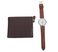 VALICLUD Regalo Orologio Da Polso Uomo e Portafoglio in Conjunto Di Watch e Wallet Per Lavoro Viaggi Idea Regalo Per Padre Marito Fidanzato