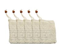 VALICLUD Sacchetto di Sapone Schiumogeno in Rete 5 Pezzi 14,5x9,5 Cm Cordoncino e Perla in Legno Portatile per Bagno e Viaggi Adatto a Tutta la Famiglia