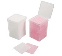 VALICLUD Salviette Per Extension Ciglia e Rimozione Unghie Senza Lanugine, 2 Scatole, Dischetti Monouso Non Tessuto Per Pulizia Gel e Smalto, Smacchiatore Sicuro Per Uso Professionale e Personale