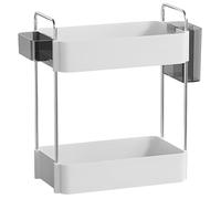 VALICLUD Scaffale Portaoggetti Doppio Per Cosmetici Organizzatore Per Bagno Cucina Supporto Espositivo in Materiale Sicuro Non Facile Da Deformare o Rompere Per Mantenere Ordinato Lo Spazio