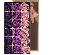 VALICLUD Scatola 18 Pezzi Saponi a Forma di Fiore di Sapone Floreale Profumati Sapone a Forma di Rosa con Confezione Regalo Decorazione Romantica per Matrimonio Anniversari e Compleanni