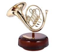 VALICLUD Scatola Musicale Vintage a Carillon Corno Tuba, Realizzata in ABS, Delicata Decorazione per Feste e Casa, Melodie Natalizie Rotanti